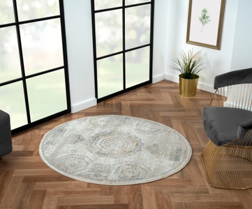 Myflair Möbel & Accessoires Teppich »My Kazak«, rund, Kurzflor, Retro-Style, besonders weich durch Microfaser
