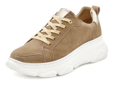 Lascana, LASCANA Sneaker, aus Leder mit Chunky Aussensohle, 