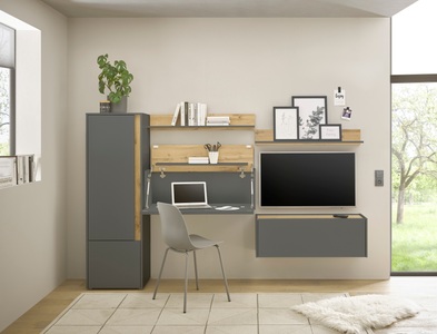 INOSIGN Büromöbel-Set »CiTY/GiRON«, (Set, 5 St.), Wandsekretär, Home Office