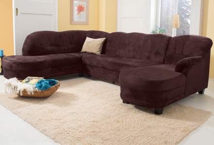 HOME AFFAIRE, Home affaire Wohnlandschaft »Camelita«, wahlweise mit Bettfunktion, Home affaire Wohnlandschaft »Camelita U-Form«, wahlweise mit Bettfunktion