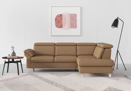 sit&more Ecksofa, inklusive Kopfteilverstellung und Federkern