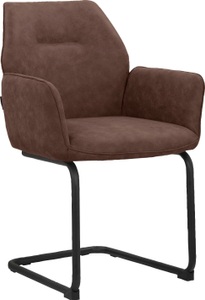 PLACES OF STYLE, Places of Style Armlehnstuhl »Ginevra«, 2 St., Microfaser, Sitz und Rücken gepolstert, mit schwarzem Gestell aus Metall, in verschiedenen Farbvarianten enthältlich, Sitzhöhe 51 cm, Places of Style Armlehnstuhl »Ginevra«, 2 St., Microfaser, Sitz und Rücken gepolstert, mit Gestell aus Metall, Sitzhöhe 51 cm
