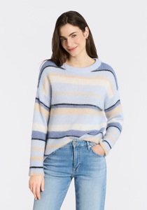 Boss Orange, BOSS ORANGE Strickpullover "Fosset Premium Damenmode" mit Alpaka-Wolle, gestreift
