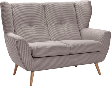 exxpo - sofa fashion, exxpo - sofa fashion 2-Sitzer »ALVESTA, Loungesofa, Küchensofa, hoher Sitzkomfort, Ohrenbackensofa«, gemütliche Rückenlehne, mit Knopfheftung und hohen Holzfüssen, in Cord, exxpo - sofa fashion 2-Sitzer »ALVESTA, Loungesofa, Küchensofa, hoher Sitzkomfort, Ohrenbackensofa« gemütliche Rückenlehne, mit Knopfheftung und hohen Holzfüssen, in Cord