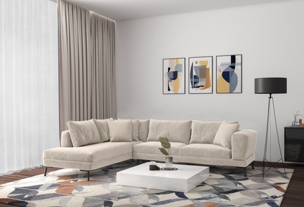 GEPADE, GEPADE Ecksofa »Pacifico, L-Form«, mit Schlaffunktion, doppeltem Stauraum und Zierkissen, GEPADE Ecksofa »Pacifico, L-Form«, mit Schlaffunktion, doppeltem Stauraum und Zierkissen