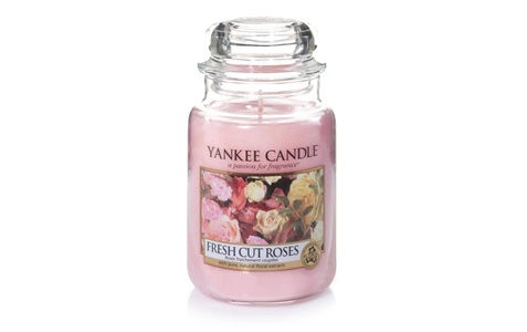 Yankee Candle, Yankee Candle - Duftkerze Fresh Cut Roses - 623 g, Yankee Candle Duftkerze »Fresh Cut Roses large Jar«