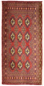 MorgenLand, morgenland Wollteppich »Turkaman Teppich handgeknüpft rot«, rechteckig, 8 mm Höhe, morgenland Wollteppich »Turkaman Teppich handgeknüpft rot«, rechteckig, 8 mm Höhe