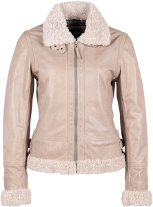Gipsy, Gipsy Lederjacke »GWPhilina«, mit Fellimitat, Reissverschluss, Schnallen, Gipsy Lederjacke »GWPhilina«, mit Fellimitat, Reissverschluss, Schnallen