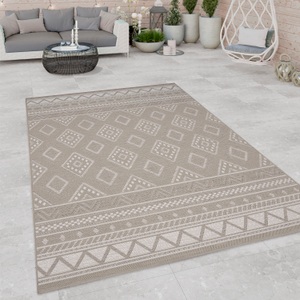 PACO HOME, Paco Home Teppich »Vermont 184«, rechteckig, Flachgewebe, modernes Design mit Rauten, gesteift, Outdoor geeignet, Paco Home Teppich »Vermont 184«, rechteckig, 4 mm Höhe, Flachgewebe, modernes Design mit Rauten, gesteift, Outdoor geeignet