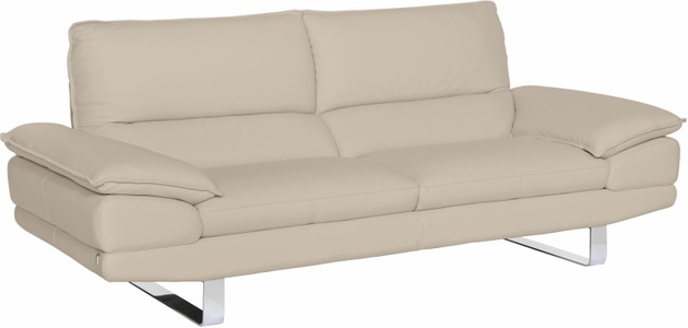 CALIA ITALIA, CALIA ITALIA 3-Sitzer »Dave«, mit Kufen in zwei Lederqualitäten, CALIA ITALIA 3-Sitzer »Dave, Sitzkomfort der Extraklasse, tolle Details«, Designsofa auf Kufenfuss, in zwei Lederqualitäten