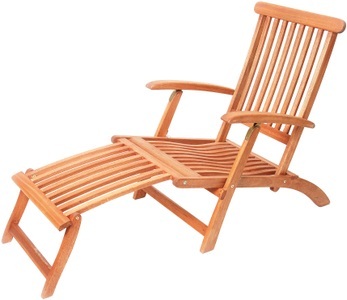Merxx, MERXX Gartensessel »Deck Chair«, Eukalyptusholz, verstellbar, klappbar, MERXX Gartensessel »Deck Chair«, (1 St.), Eukalyptusholz, verstellbar, klappbar