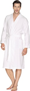 Wewo fashion, Wewo fashion Unisex-Bademantel »3048«, (1 St., mit Gürtel), für Damen & Herren, leichter Kimono-Schnitt, mit Kapuze, reine Baumwolle, lang, Wewo fashion Unisex-Bademantel »3048«, (1 St., mit Gürtel), für Damen & Herren, leichter Kimono-Schnitt, reine Baumwolle, lang