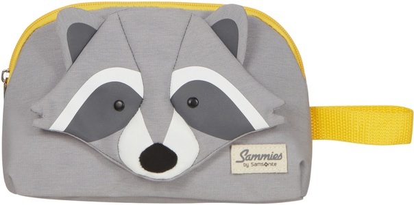 Samsonite, SAMSONITE HAPPY SAMMIES ECO - Raccoon Remy - Kindertasche (Grau), Samsonite Kulturbeutel »Happy Sammies ECO, Racoon Remy«, Kinder Waschtasche Kinder Reisekulturbeutel Kinder Beuty-Bag