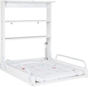 Roba, roba Wandwickelregal Vogeltanz weiß, roba® Wickelregal »Wandwickelregal klappbar, inkl. Wickelunterlage Vogeltanz« bis 15 kg zur Montage an die Wand 67 cm