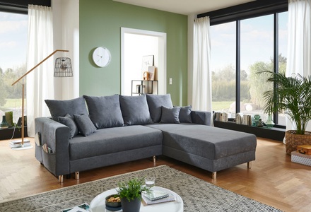 INOSIGN, INOSIGN Ecksofa »Malou«, inklusive Bettfunktion, praktischem Bettkasten, loser Zier- und Rückenkissen, INOSIGN Ecksofa »L-Form«, inklusive Bettfunktion, Bettkasten, loser Zier- und Rückenkissen