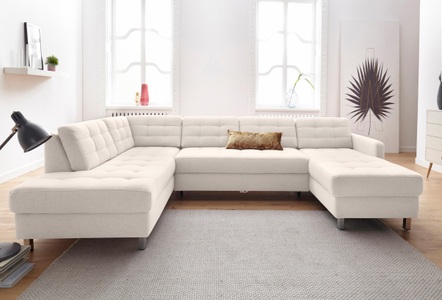 SIT&MORE, sit&more Wohnlandschaft, sit&more Wohnlandschaft »Picasso U-Form«, wahlweise mit Bettfunktion und Bettkasten