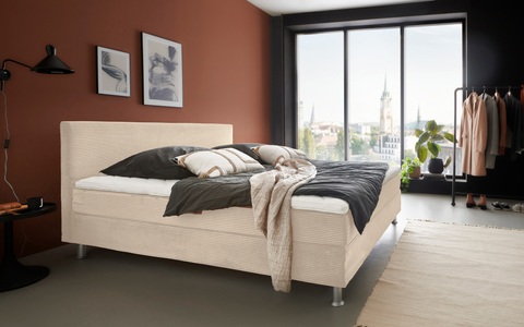 ATLANTIC home collection Boxbett »Edison«, inkl. Bonnellfederkern-Matratze und Topper
