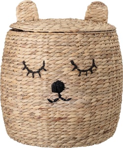 Bloomingville, Bloomingville Aufbewahrungskorb Bär, Korb Ourson faser beige / mit Deckel - Bloomingville beige en faser
