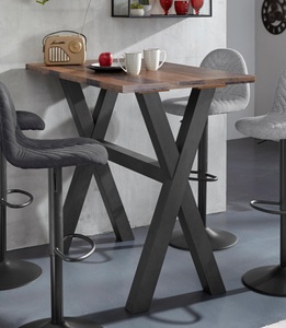 undefined, Bartisch, Mäusbacher Bartisch, Gestell in X-Form (Breite 120, 140 oder 160 cm)