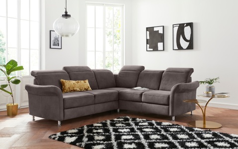 sit&more Ecksofa, inklusive Federkern, wahlweise mit Kopfteilverstellung, Bettfunktion und Schubladenstauraum