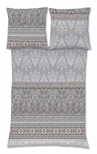 fleuresse - Bettwäschegarnitur CLASSIC - Baumwolle - grau - 160x210