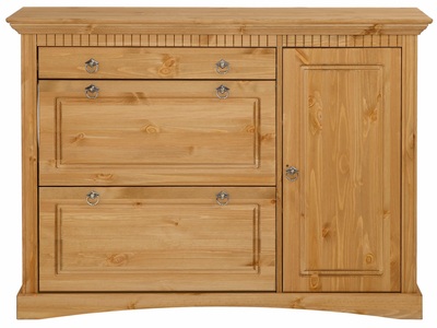 HOME AFFAIRE, Home affaire Schuhkommode »Rustic«, aus massiver Kiefer, 130 cm breit, Home affaire Schuhkommode »Rustic«, aus massiver Kiefer, Breite 130 cm, FSC®-zertifiziert
