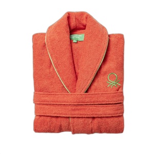 undefined, Benetton - Bademantel M/L 360 g 100% Baumwolle Regenbogen Rot, 