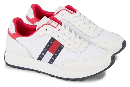 TOMMY JEANS, Tommy Jeans Plateausneaker »TJW RETRO RUNNER«, mit seitlicher Logoflagge, 