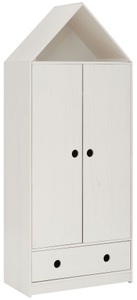 LÜTTENHÜTT, Lüttenhütt Kleiderschrank »Alpi«, aus massivem Kiefernholz, mit Einlegeböden und Kleiderstange hinter den Türen, Höhe 180 cm, Lüttenhütt Kleiderschrank »Alpi«, Kiefernholz, mit Einlegeböden und Kleiderstange, Höhe 180 cm