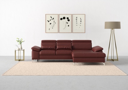 sit&more Ecksofa »Cabrio«, mit Sitztiefen- und Armteilverstellung sowie Federkern, 2 Nierenkissen