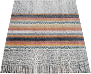 PACO HOME, Paco Home Teppich »Harnuba 750«, rechteckig, 9 mm Höhe, Kurzflor, modern gestreift, 3D-Effekt, Wohnzimmer, Paco Home Teppich »Harnuba 750«, rechteckig, 9 mm Höhe, Kurzflor, modern gestreift, 3D-Effekt, Wohnzimmer