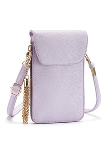 Lascana, LASCANA Umhängetasche, Minibag, Handytasche mit Sichtfenster und abnehmbarer Tassel VEGAN, LASCANA Umhängetasche, mit Sichtfenster, Minibag, Handytasche, Crossbody Bag, VEGAN