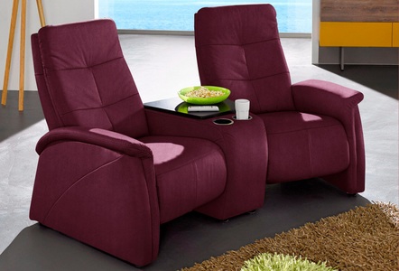 exxpo - sofa fashion, exxpo - sofa fashion 2-Sitzer, mit Relaxfunktion, integrierter Tischablage und Stauraumfach, exxpo - sofa fashion 2-Sitzer »Tivoli, Kinosofa, bequem«, mit Relaxfunktion, integrierter Tischablage und Stauraumfach