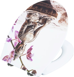 CORNAT, CORNAT Packung: WC-Sitz »WC-Sitz BUDDHA«, Duroplast Slim-WC-Sitz BUDDHA, 