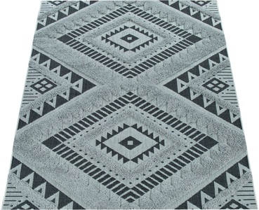 PACO HOME, Paco Home Teppich »Eupen 471«, rechteckig, 22 mm Höhe, Hoch-Tief-Struktur, Rauten Muster, In- und Outdoor geeignet, ideal im Wohnzimmer & Schlafzimmer, Paco Home Teppich »Eupen 471«, rechteckig, 22 mm Höhe, Hoch-Tief-Struktur, Rauten Muster, In- und Outdoor geeignet