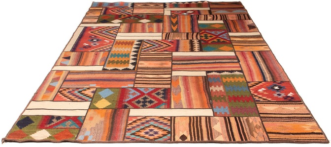 MorgenLand, morgenland Teppich »Patchwork - 300 x 200 cm - mehrfarbig«, rechteckig, 7 mm Höhe, Wohnzimmer, Einzelstück, morgenland Teppich »Patchwork - 300 x 200 cm - mehrfarbig«, rechteckig, 7 mm Höhe, Wohnzimmer, Einzelstück
