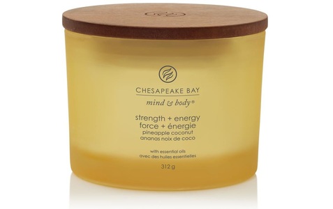 Chesapeake Bay, Chesapeake Bay Duftkerze »Strength & Energy«, Chesapeake Bay - Duftkerze 3-Docht im Glas, 312g, Gelb
