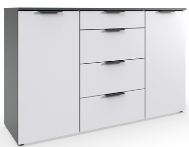 Fresh To Go Kombikommode »Level«, 2-türig mit 4 Schubladen, soft-close Funktion, 135cm breit, 84cm hoch