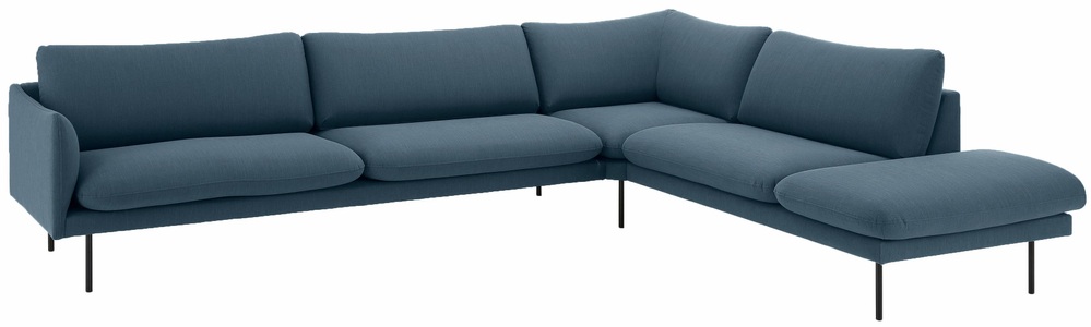 ANDAS, andas Ecksofa »Mavis«, mit Ottomane und losen Sitz- und Rückenkissen, skandinavischer Stil, 