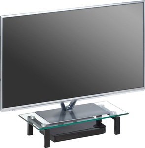 MAJA MÖBEL, TV-Lowboard, Maja Möbel, »1602«, Breite 60 cm, XXXLutz Tv-aufsatz in schwarz , 1602 , Metall, Glas , 60x12.5x28 cm , lackiert,klar , 001534045104