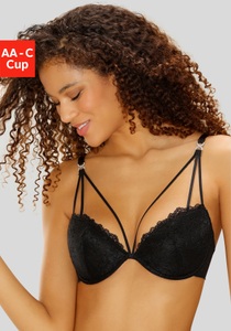 Lascana, LASCANA Push-up-BH, LASCANA Push-up-BH, aus Spitze mit hübscher Bändchenoptik, sexy Dessous