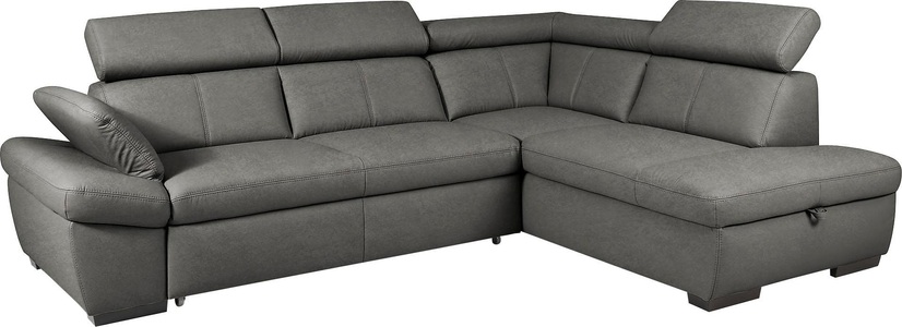 exxpo - sofa fashion Ecksofa, inklusive Kopfteil- und Armteilverstellung, wahlweise mit Bettfunktion und Bettkasten