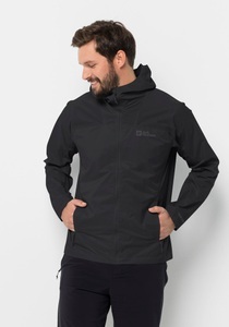 Jack Wolfskin, Jack Wolfskin Regenjacke Herren Prelight 2.5L Jacket Men M grau black, Jack Wolfskin Outdoorjacke »PRELIGHT 2.5L JKT M«, mit Kapuze