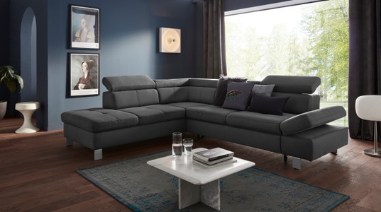 exxpo - sofa fashion, exxpo - sofa fashion Ecksofa, mit Kopf- bzw. Rückenverstellung, wahlweise mit Bettfunktion und Bettkasten, exxpo - sofa fashion Ecksofa »Fiji, L-Form« mit Kopf- bzw. Rückenverstellung, wahlweise mit Bettfunktion