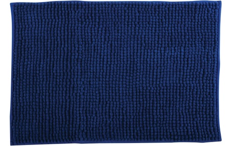 Badteppich Chenille 60X90Cm Dunkelblau