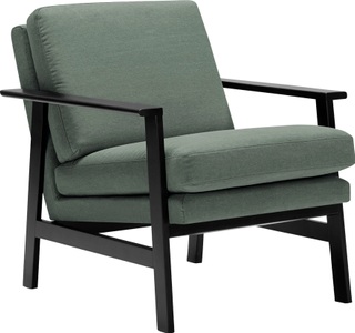 Lovi, LOVI Sessel »Pepper«, Gestell schwarz aus massiver Buche im Retro Style, 