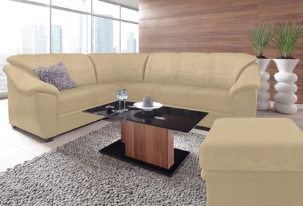 SIT&MORE, sit&more Ecksofa, sit&more Ecksofa »Savona L-Form«, wahlweise mit Bettfunktion, inklusive Federkern, frei im Raum stellbar