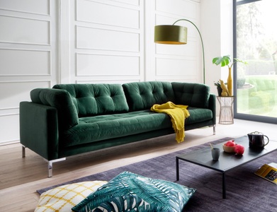 Trendfabrik, Trendfabrik 3-Sitzer, Trends by HG 3-Sitzer »LANDAU«, in Cord-Stoff mit Metallfuss