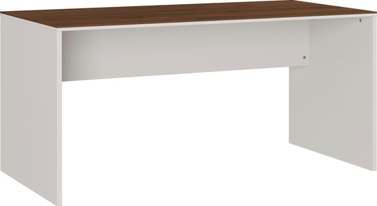 undefined, Wangenschreibtisch Ancona, B 1580 x T 790 x H 750 mm, Knieblende, Nussbaum/Kaschmir, Schreibtisch ANCONA - nussbaum-nb. - Holzwerkstoff - 158/79/75 cm