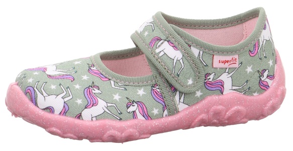 Superfit, Superfit Hausschuh »BONNY WMS Schuh Weiten Mess System: M IV Mittel«, mit Einhorn-Print, 